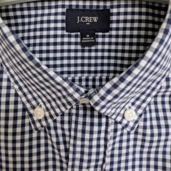 J. Crew Gingham Button Down Shirt - size M - Picture 3 of 6